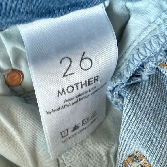 MOTHER Denim The Tomcat Ankle Fray Straight Leg Jeans Kitty Corner Women’s 26 - Picture 14 of 16